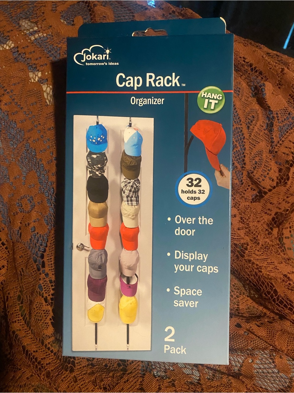 Cap Rack Organizer- 32 Hat Capacity! - Picture 6 of 6
